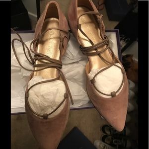 Stuart Weitzman Nude Gladiator Flats